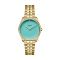 CLUSE Gold Feroce Petite Turquoise Leaf Watch - Gold