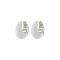 Pilgrim Silver Focus Pavé Recycled Earrings - Silver