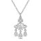 Vivienne Westwood Silver Joaquina Crystal Orb Three Drop Statement Necklace - Silver