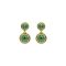 Ted Baker Gold Sollia Solitaire Sparkle Green Halo Drop Earrings - Gold