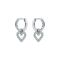 Ted Baker Silver Amora Crystal Halo Heart Huggie Earrings - Silver