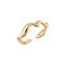 Over & Over Gold Stainless Steel Open Band Wave Ring - Gold
