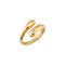 Over & Over Gold Stainless Steel Open Twist Ring - Gold