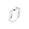 Over & Over Silver Stainless Steel Open Band Wave Ring