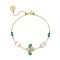 Amelia Scott Gold Beatrice Bee Green Pink Bracelet - Gold