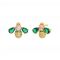 Amelia Scott Gold Beatrice Bee Green Pink Studs - Gold