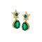 Amelia Scott Gold Celeste Green Star Drop Earrings - Gold