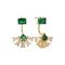 Amelia Scott Gold Lola Art Deco Fan Jacket Earrings - Gold