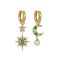 Amelia Scott Gold Luna Moon & Star Asymmetrical Drop Earrings - Gold