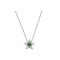 Amelia Scott Silver Celeste Mini Green Star Necklace - Silver