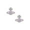 Vivienne Westwood Silver Rina Violet Aqua Orb Stud Earrings - Silver