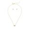 Coach Gold Box C Crystal Starter Necklace and Stud Set - Gold