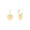 Coach Gold C in Heart Huggie Earrings - Gold