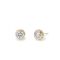 Coach Gold C Bezel Crystal Stud Earrings - Gold
