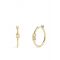 Coach Gold Interlinked C Hoop Earrings - Gold