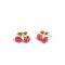 Coach Gold Red Cherry Stud Earrings - Gold