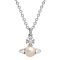 Vivienne Westwood Silver Cream Pearl Balbina Necklace - Silver
