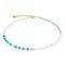 Coeur De Lion Gold Princess Fusion Pearls Turquoise Cubes Necklace - Silver