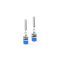 Coeur De Lion Silver Lite Mini Blue Cubes Earrings - Silver
