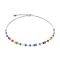 Coeur De Lion Silver Rainbow Lite Mini Cubes Necklace - Silver