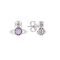 Vivienne Westwood Silver Heather Lavender Orb Stud Earrings - Silver