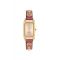Coach Gold Cadie Pink Rectangle Flower Leather Watch - Gold