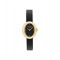 Coach Gold Sammy Oval Black Leather Watch - Gold