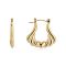Over & Over Gold 14k Stainless Steel Puffy Heart Hoops - Gold