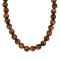 Over & Over Gold 14k Stainless Steel Brown Tiger's Eye Necklace - Gold
