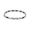Over & Over Silver Stainless Steel Men's Black Hematite Bracelet - Silver