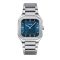 CLUSE Siver Quadrus Blue Watch - Silver