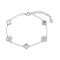 Argento Silver Multi Clover CZ Mother of Pearl Bracelet - Silver