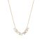 Argento Gold Square Baguette CZ Row Necklace - 40cm