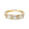 Argento Gold Square Baguette CZ Row Ring - 54