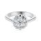 Argento Silver Floral CZ Halo Ring - 60