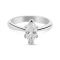Argento Silver Marquise CZ Solitaire Ring - 56