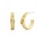 Coach Gold C CZ Buckle Hoops - Gold