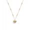 Coach Gold Quilted Heart Necklace - 40cm