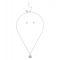 Coach Silver Star Crystal Boxed Studs and Necklace Set - Silver
