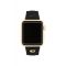 Coach Black Quilted Silicone Apple Strap - Gold