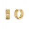 Coach Gold Quilted Cut Out Hoops - Gold