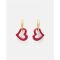 Kate Spade New York Gold Amour Dark Scarlet Drop Earrings - Gold
