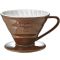 Tiamo V02 4-cup coffee dripper in brown