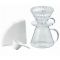 Hario V60 Kit with Dripper, Carafe, Paper Filter and Measuring Spoon