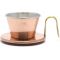 2-Cup flat-bottomed Kalita Wave Tsubame Dripper WDC-155 in copper
