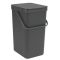 Brabantia - Roskakori Sort&Go 16L - Vihreä - Biojäte - Muovi - Kahva